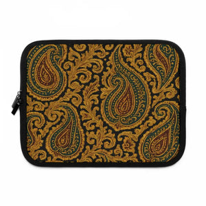 Laptop Sleeve - Stylish Paisley Tech Case Durable Neoprene - Dipaliz Black / 10’’