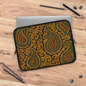 Stylish Laptop Sleeve - Durable Neoprene Paisley Tech Case - Dipaliz - Black / 15’’ - Bags
