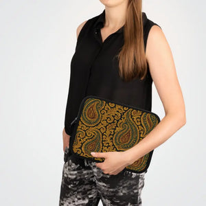 Laptop Sleeve - Stylish Paisley Tech Case Durable Neoprene - Dipaliz