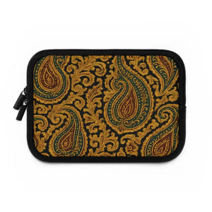 Laptop Sleeve - Stylish Paisley Tech Case Durable Neoprene - Dipaliz Black / 7’’