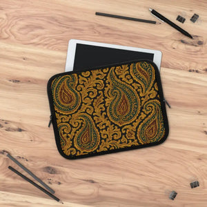 Laptop Sleeve - Stylish Paisley Tech Case Durable Neoprene - Dipaliz