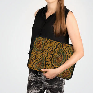 Laptop Sleeve - Stylish Paisley Tech Case Durable Neoprene - Dipaliz