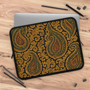 Laptop Sleeve - Stylish Paisley Tech Case Durable Neoprene - Dipaliz