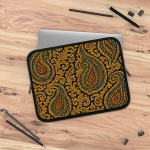 Laptop Sleeve - Stylish Paisley Tech Case Durable Neoprene - Dipaliz