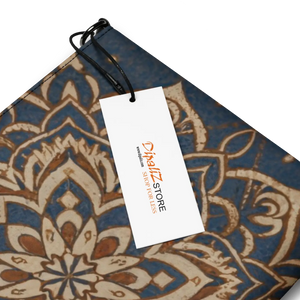 Navy Blue Mandal Pattern Crossbody Bag - Faux Leather - Dipaliz - Cross Body Bags
