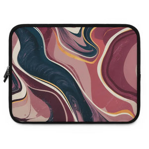 Stylish Marble Laptop Sleeve - Abstract Art Tech Case - Dipaliz - Black / 15’’ - Bags
