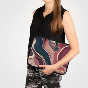 Stylish Marble Laptop Sleeve - Abstract Art Tech Case - Dipaliz - Bags