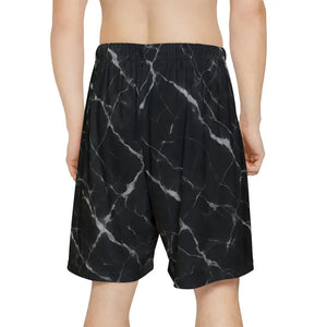 Men’s Sports Shorts Marble Print Casual Lounge - Dipaliz