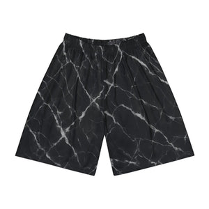Marble Print Men’s Sports Shorts - Casual Lounge - Dipaliz