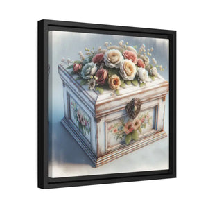 Matte Canvas Floral Art Black Frame Wall Decor - Dipaliz - Posters Prints & Visual Artwork