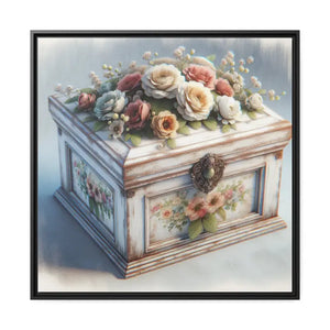 Matte Canvas Floral Art Black Frame Wall Decor - Dipaliz - 32’’ x (square) / 1.25’’ - Posters Prints & Visual Artwork