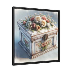 Matte Canvas Floral Art Black Frame Wall Decor - Dipaliz - Posters Prints & Visual Artwork