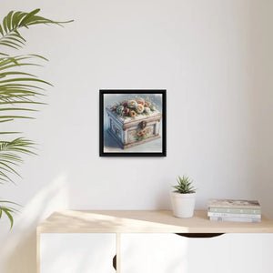 Matte Canvas Floral Art Black Frame Wall Decor - Dipaliz - Posters Prints & Visual Artwork
