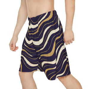 Sports Shorts - Dynamic Waves Design Casual Summer Essentials - Dipaliz