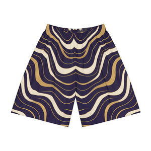 Sports Shorts - Dynamic Waves Design Casual Summer Essentials - Dipaliz