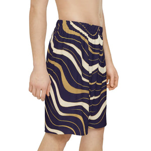 Sports Shorts - Dynamic Waves Design Casual Summer Essentials - Dipaliz