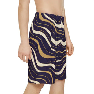 Sports Shorts Waves Design Casual Summer Essentials Dipaliz