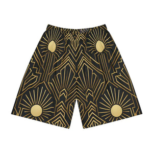 Men’s Sports Shorts Geometric Sun Design Unbeatable Comfort Dipaliz