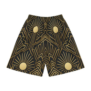 Men’s Sports Shorts Geometric Sun Design Unbeatable Comfort Dipaliz