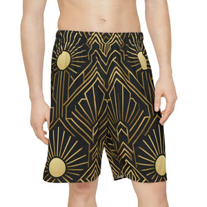 Men’s Sports Shorts Geometric Sun Design Unbeatable Comfort Dipaliz - Xs