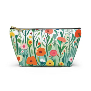 Wildflowers Accessory Pouch - Chic Travel Essential - Dipaliz - Small / Black Zipper - Cosmetic & Toiletry Bags
