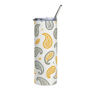 Stainless Steel Tumbler - Paisley Pop Insulated Travel Mug - Dipaliz - Tumblers