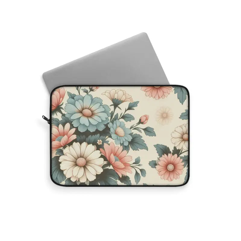 Chic Pastel Floral Pattern Laptop Sleeve for Stylish Protection - 12’’