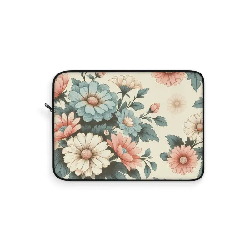 Chic Pastel Floral Pattern Laptop Sleeve for Stylish Protection