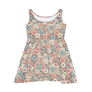 Pastel Floral Skater Dress - Enchanting Runway Style - Dipaliz - Dresses
