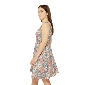 Pastel Floral Skater Dress - Enchanting Runway Style - Dipaliz - Dresses