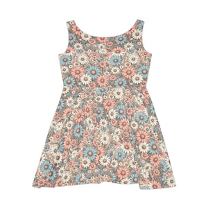 Pastel Floral Skater Dress - Enchanting Runway Style - Dipaliz - Dresses