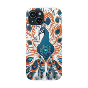 Peacock Flexi Cases - Stylish Protection for Women - Dipaliz - Iphone 15 - Mobile Phone