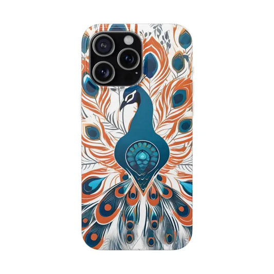 Stylish Peacock Flexi Cases: Sleek & Durable Phone Protection - Iphone 15 Pro Max Case