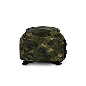 Pixelated Camouflage Backpack - Trendy Travel Rucksack - Dipaliz - one Size - School Backpacks