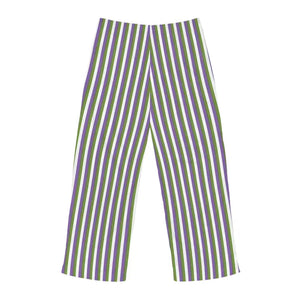 Men’s Pajama Pants Purple Stripes Comfort Loungewear - Dipaliz - Pajamas