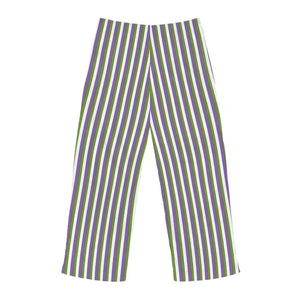 Men’s Pajama Pants Purple Stripes Comfort Loungewear - Dipaliz - Pajamas