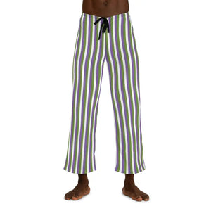 Men’s Pajama Pants Purple Stripes Comfort Loungewear - Dipaliz - Pajamas