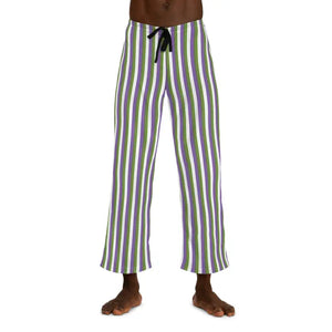 Men’s Pajama Pants Purple Stripes Comfort Loungewear - Dipaliz - Pajamas