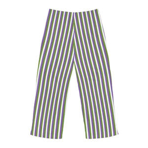 Men’s Pajama Pants Purple Stripes Comfort Loungewear - Dipaliz - Pajamas