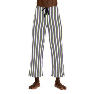 Men’s Pajama Pants Purple Stripes Comfort Loungewear - Dipaliz - Pajamas