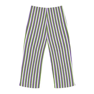Men’s Pajama Pants Purple Stripes Comfort Loungewear - Dipaliz - Pajamas