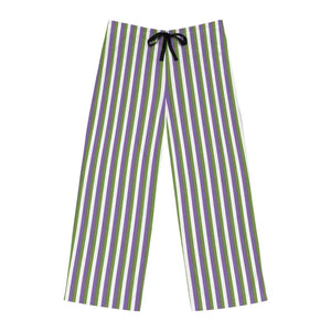 Men’s Pajama Pants Purple Stripes Comfort Loungewear - Dipaliz - m / White Stitching - Pajamas