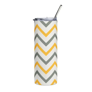 Stainless Steel Tumbler Chevron Swirl Design Dipaliz Quality - 20oz / White - Tumblers
