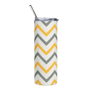 Stainless Steel Tumbler Chevron Swirl Design Dipaliz Quality - 20oz / White - Tumblers