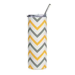 Stainless Steel Tumbler Chevron Swirl Design Dipaliz Quality - 20oz / White - Tumblers