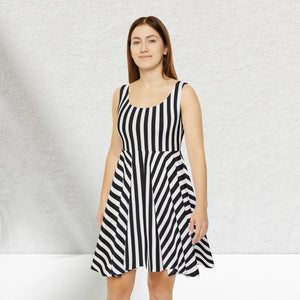 Women’s Skater Dress – Stylish Striped Summer - Dipaliz - Dresses - Xs
