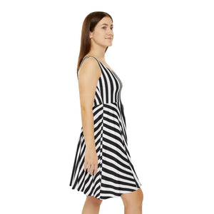 Women’s Skater Dress - Stylish Striped Vibrant Party Style - Dipaliz - Dresses