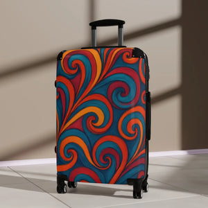 Vibrant Suitcase - Colorful Swirl Design - Dipaliz - Suitcases