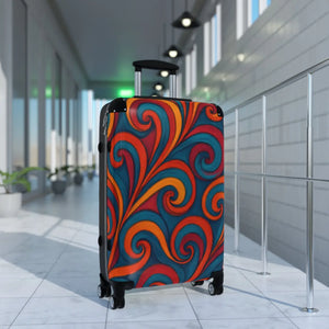 Vibrant Suitcase - Colorful Swirl Design - Dipaliz - Suitcases
