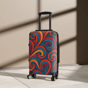 Stylish Travel Suitcase Colorful Swirl Design - Dipaliz - Suitcases